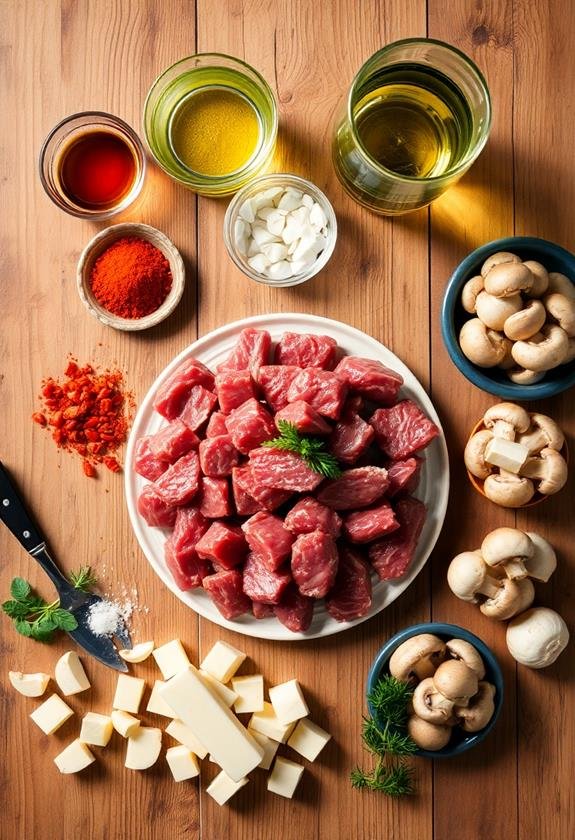 cooking instructions and ingredients