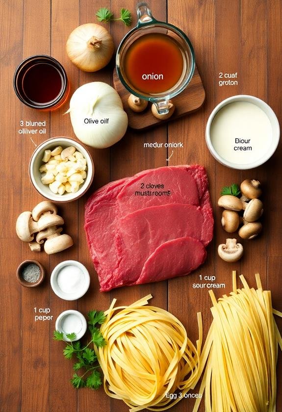 cooking instructions and ingredients