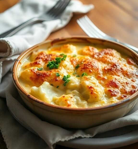 creamy cauliflower cheese bake