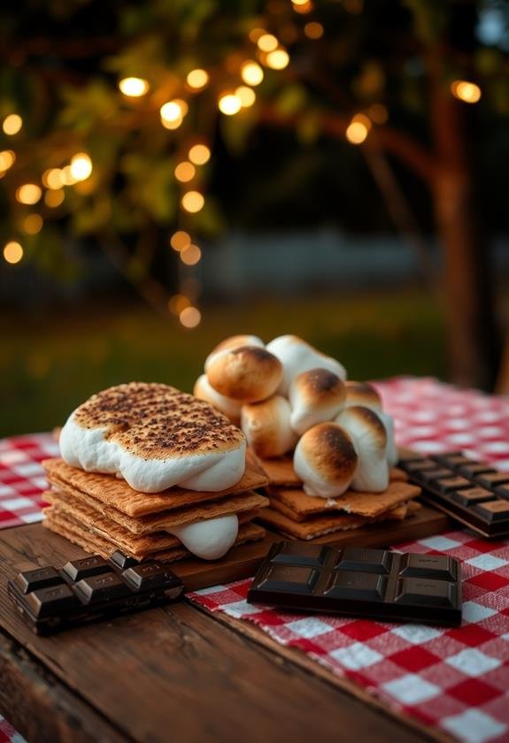 S’mores (Marshmallows, Chocolate, and Graham Crackers)