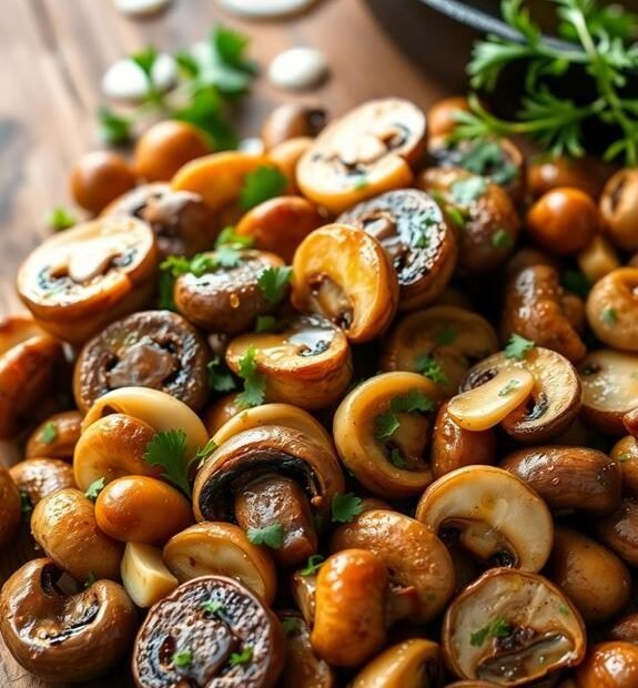 garlic parsley saut ed mushrooms