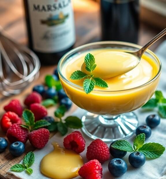 italian marsala custard dessert