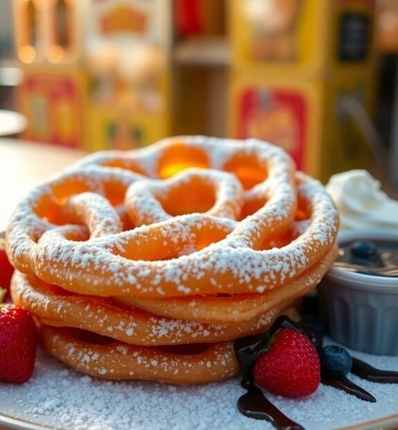 powdered sugar fried dough