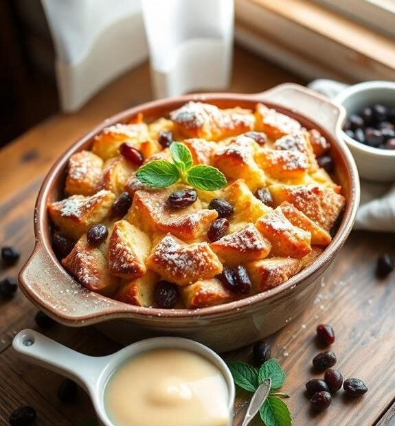 raisin custard bread pudding