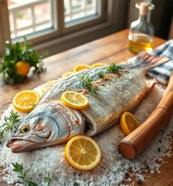 salt crusted sea bass recipe