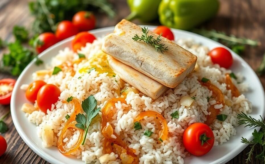 savory codfish rice dish