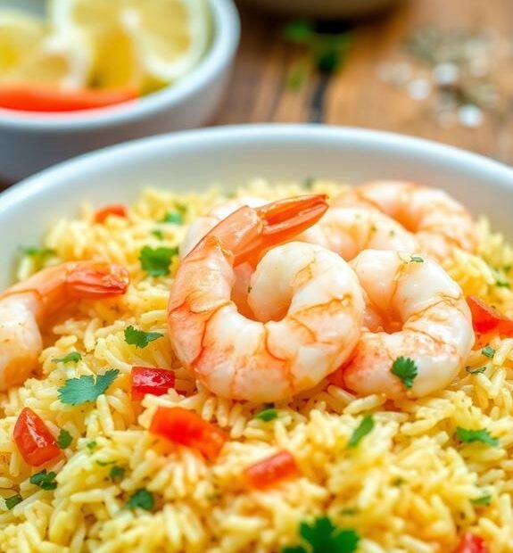 shrimp fried rice dish