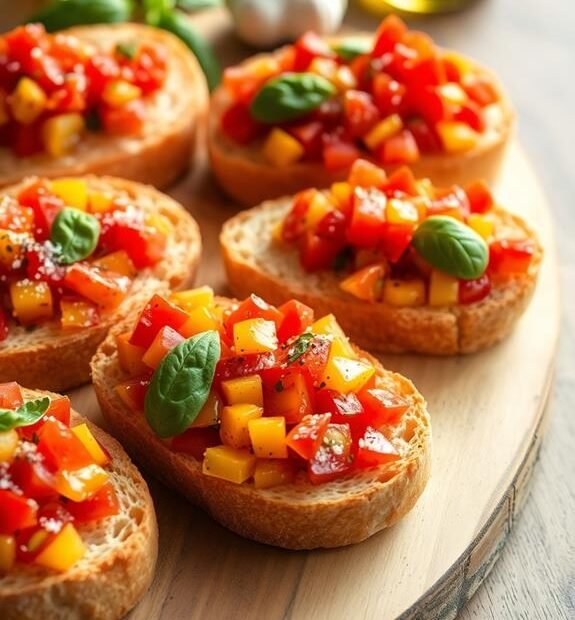 tomato topped bruschetta delight