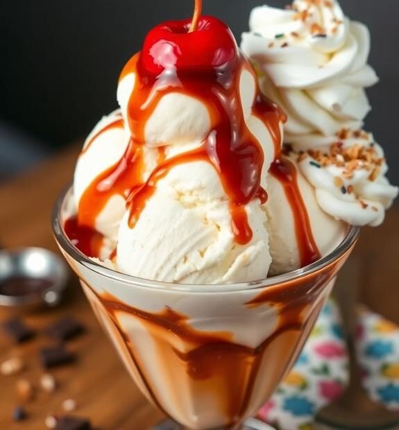 topped ice cream delight